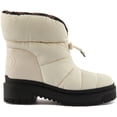 thumbnail image 2 of Guess Leeda Women's Padded Synthetic Drawstring Ankle Boot In Cream Size 7.5, 2 of 6