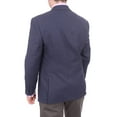 thumbnail image 4 of I Uomo Men's Regular Fit Blue Houndstooth Two Button Wool Blazer Sportcoat, 4 of 4