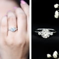 thumbnail image 4 of Rosec Jewels Lab Grown Diamond Engagement Ring for Women - 2 Carat - IGI Certified - 3 Stone Ring for Women - E-VS1 Quality, 925 Sterling Silver, US 4.00, 4 of 9