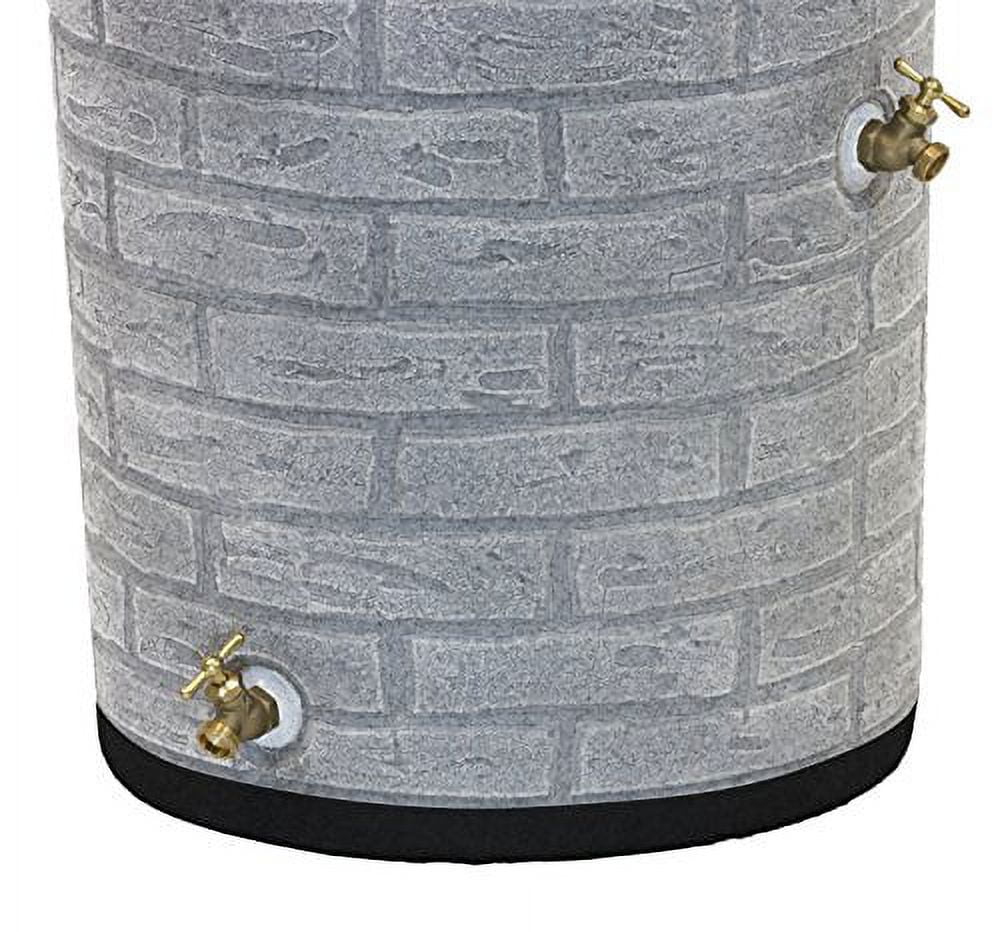 Good Ideas IMP-D50-DR-LIG Impressions Darkened Ribs Downton Rain Saver Barrel, 50 Gallon, Light Granite