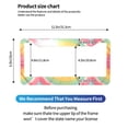 thumbnail image 2 of A Pair Of License Plate Frame Sunscreen Corrosion Resistant Rust 12.3×6.3in With Accessories Suitable For Any Car Tie-Dye Pattern Bright Colors (2), 2 of 8