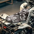 thumbnail image 4 of Binienty Grey Camo 4 Wheeler Seat Cover for Motorcycles Waterproof Anti-Slip Horse ATV Motorcycle Seat Cushion Cover Compatible with Sportsman Rancher Foreman Scrambler Kodiak ATV Accessories, 4 of 8