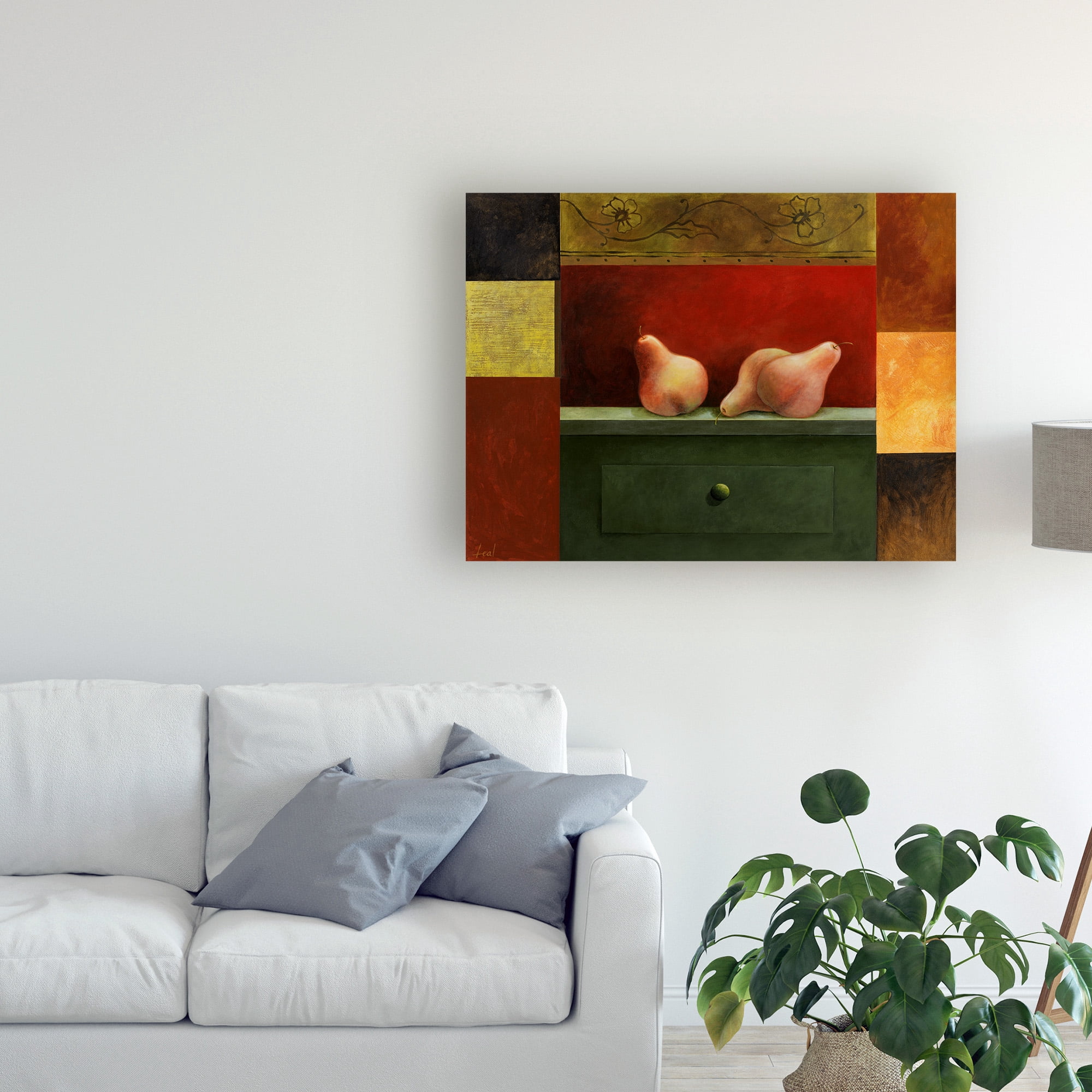 Trademark Fine Art 'Pears Green Shelf' Canvas Art by Pablo Esteban
