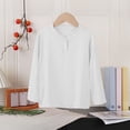thumbnail image 2 of FAIWAD Girls Crew Neck Tops Long Sleeve Button up Shirts Basic Layering Top for Everyday Wear, 2 of 9