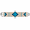 Cream Turquoise, variant on 28" Western 23-Strand Wool Handwoven Roper Cinch Girth Turquoise 97134S-28
