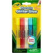 Crayola Washable Glitter Glue Pens .35oz-Super Sparkle 5/Pkg
