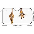 thumbnail image 2 of GZHJMY Car Windshield Sunshade Fun Cute Giraffe, Foldable Car Visor Front Window Sun Shade for SUV Car 55 x 27.5 inch Keep Vehicle Cool, 2 of 6
