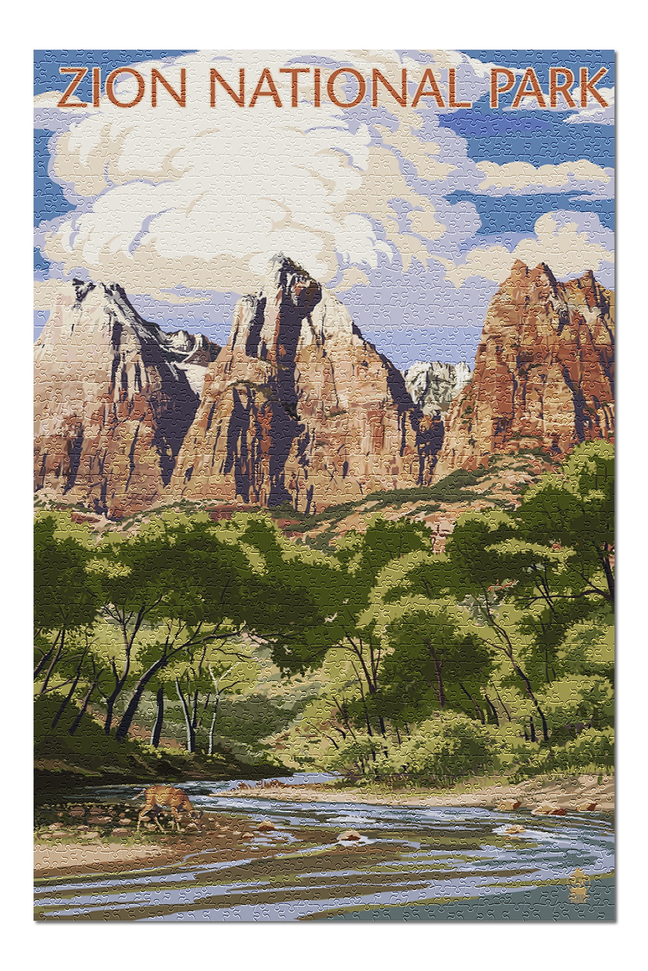 Zion National Park Utah Virgin River And Peaks 20x30 Premium 1000 Piece Jigsaw Puzzle Made In Usa Walmart Com Walmart Com