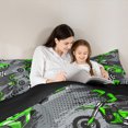 thumbnail image 5 of Manfei Green Dirt Bike Bedding Comforter Set 2pcs, Motocross Game Twin Comforter Sets, Racing Car Bedding Set, Lightweight Room Decor, 5 of 8
