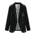 thumbnail image 4 of CYYOLLPF Womens Oversized Loose Zip Hooded Hollow Out Mesh Crochet Sweater Long Sleeve Cardigan with Hand Pockets Breathable Lightweight Casual Beach Summer Swim Cover Up Daily Outfits Black L, 4 of 4