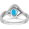 thumbnail image 5 of 14K White Gold Oval Blue Topaz And Diamond Ringsize 7 (Width 1.9 To 3) - Jbsp, 5 of 5