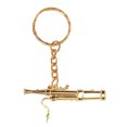 thumbnail image 1 of Adorable Keychain, Bassoon Shape Gold Cute Key Chain Brass Miniature Size  For Christmas, 1 of 8