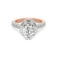 thumbnail image 3 of IGI Certified 3 Carat Oval Shape Lab Grown Diamond Engagement Ring | 14K Rose Gold | Luxoré Vintage Allure Diamond Ring | FG-VS1-VS2 Quality Friendly Diamonds, 3 of 6