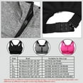 thumbnail image 4 of Women's Zip Front Sports Bra Wireless Post-Surgery Bra Active Yoga Sports Bras,White,4XL, 4 of 4