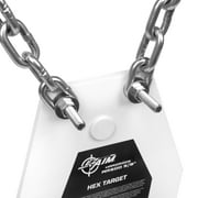 Ez Aim Ar500 Hex Steel Target, 3/8 in Thick, 15 x 8 x 3/8, White, Steel Training Target, 71066A