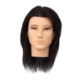 thumbnail image 1 of Cabeza de maniquí masculino realista y versátil con cabeza de muñeca de cabello humano para trenzar B de tipo B negro, 1 of 9