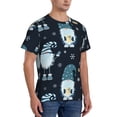 thumbnail image 2 of Vsdgher Gnome and Snowflakes Print Men's Dry Fit Mesh Athletic Shirts Moisture Wicking Tennis T-Shirt Tops, 2 of 9