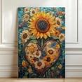thumbnail image 4 of Sunflower Flower Canvas Wall Art 8x12 inches - French Elegant Cottagecore Sunflower Flower Watercolor Canvas Print for Decor, 4 of 5