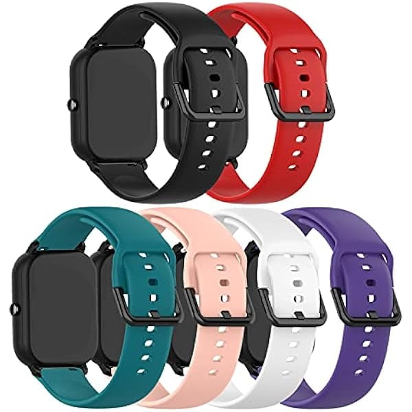 wonima11 6Pack Bands Compatible for Hero Band III Replacement Watch Straps Classic Soft Silicone Lightweight Breathable Quick Fit Wristband for Hero Band III Smartwatch for Women Men