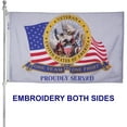 thumbnail image 7 of Trendy Zone 21 US Veteran Flag 3x5 Ft Veteran Flags for Outdoor Indoor, Officially licensed Product Heavy Duty Durable Brass Grommets for Outdoor Flying & Indoor Decor-Show Your Pride of the US, 7 of 7