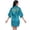Peacock Blue, variant on Women's Short Kimono Robe Silky Short Satin Sleepwear Wedding Party with Gold Glitters S-2XL