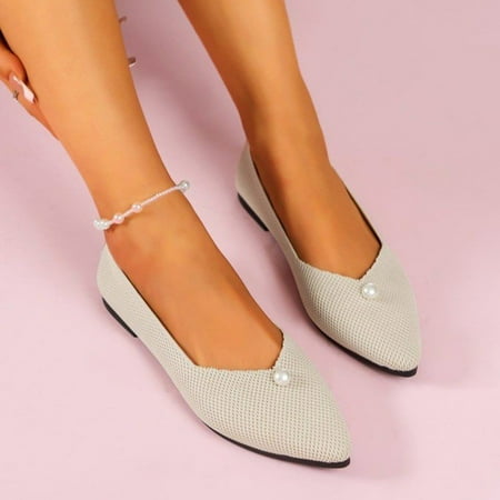 

PEASKJP Slippers for Women Indoor And Outdoor 2023 Summer Women s Flat Bottom Round Head Comfortable Beach Casual Sandals Shoes Women Sandals Beige 6.5