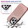 thumbnail image 3 of Funda para iPhone 12 Pro Max con tarjetero de piel sintética con estampado de flores de datura, 3 of 5