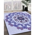 thumbnail image 2 of Ahgly Company Indoor Square Patterned Slate Blue Area Rugs, 8' Square, 2 of 6