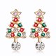 thumbnail image 1 of Xihbxyly Pendientes de Metal Estilo Navideño: Decora Una Navidad Diferente, 1 of 2