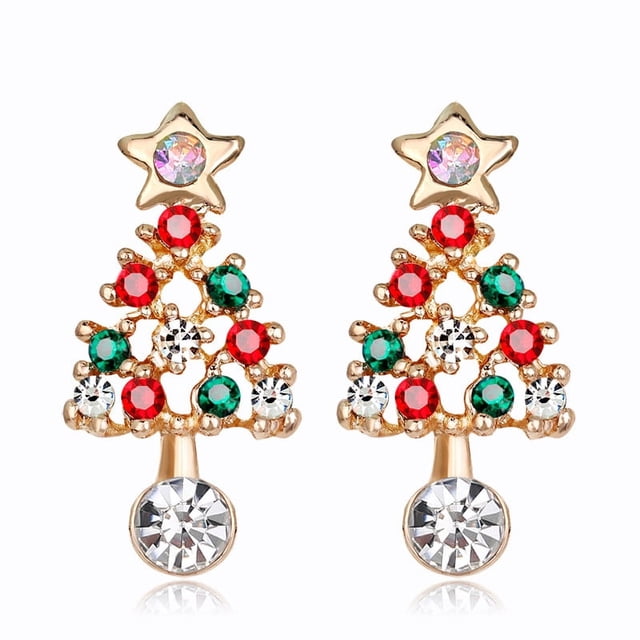 Xihbxyly Pendientes de Metal Estilo Navideño: Decora Una Navidad Diferente