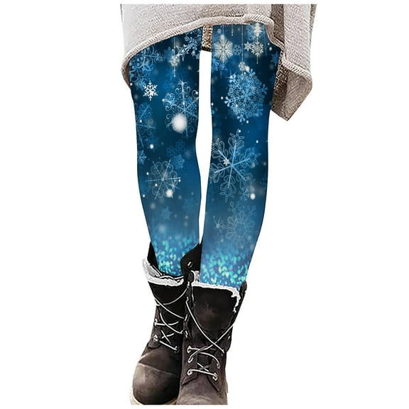 DDAPJ pyju High Waisted Leggings for Women 2023 Clearance,Christmas Print Ankle Length Tights Butt Lifted Stretchy Yoga Trousers Snowflake Graphic Slimming Workout Gym Pants