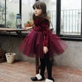 thumbnail image 6 of Seyurigaoka Fancy Princess Kids Baby Girl Dress Velvet Fleece Party Dress Tulle Tutu Dress, 6 of 7