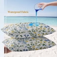 thumbnail image 4 of Lumbar Pillow Covers 20x12 Inch Set of 2, Elegant Blue Yellow Spring Floral Waterproof Outdoor Pillow Covers, Summer Botanical Green Decorative Cushion Pillowcases for Couch, Sofa, Bed, Garden, Patio, 4 of 9
