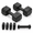 Black, variant on Adjustable Dumbbell Set of 2, 6 Lbs Total, Black, Soft Rubber Handle for Home Gym Workouts