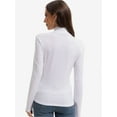 thumbnail image 2 of Women's Long Sleeve Mock Turtleneck Tops Casual Slim Fitted Lightweight Under Layer Pullover Shirts, 2 of 6