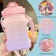 thumbnail image 4 of Botella De Agua Linda Grande De 1500 Ml Con Botellas De Agua Kawaii Cuadradas De Paja, Botella De Agua Potable Portátil De Gran Vientre Con Etiqueta Tridimensional, Deportes, 4 of 5