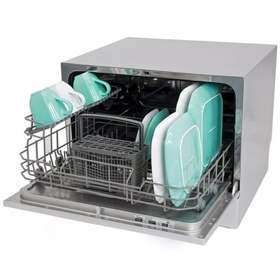 Buy Ensue Countertop Dishwasher Energy Star Certified 6 Place 6 Program Setting Silver Online In Paraguay 578748272