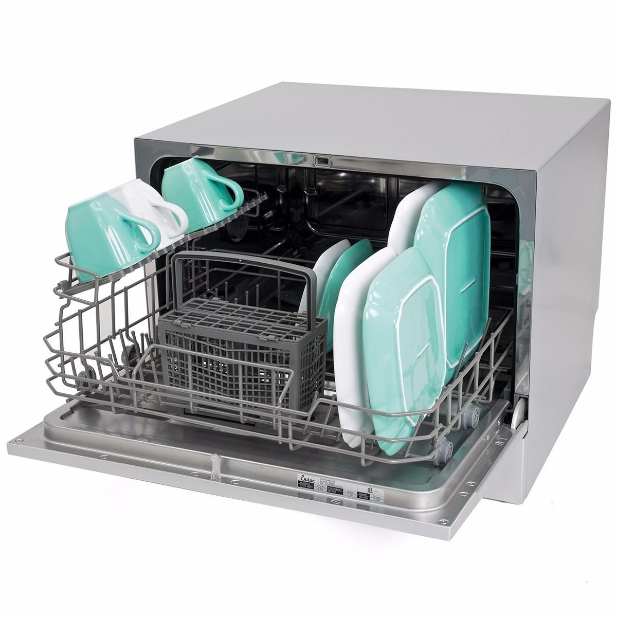 Ensue Countertop Dishwasher Energy Star Certified 6-Place 6-Program Setting, Silver - image 3 of 7
