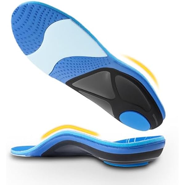 AoVoTo 240+lbs Plantar Fasciitis Relief Heavy Duty High Arch Support Orthotic Insoles for Men & Women Plantar Fasciitis Insoles Standing All Day Relieve Foot Pain Flat Feet Arch Pain Heel Pain
