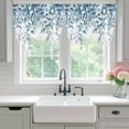 thumbnail image 4 of Eucalyptus Leaves Balloon Curtains for Living Room/French Door, Light Blue Summer Botanical Weeping Tie Up Curtains 63 Inch Length Energy Saving Kitchen Curtains Shades for Windows 42"x63", 4 of 8