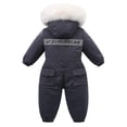 thumbnail image 6 of Coerni Baby Snowsuit Winter Coat Warm Hoodie Romper Puffer Jacket One Piece Kids Hooded Romper Outerwear Toddler Jacket, 6 of 8