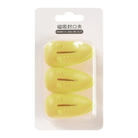 

KKCXFJX 3pc Magnetic Attraction Food Bag Clip Seal Clip Milk Powder Snack Clip Sealer Kitchen Food Clip Potato Chips Milk Seal Clip