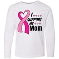 thumbnail image 3 of Inktastic Breast Cancer Awareness I Support My Mom with Pink Ribbon Long Sleeve Youth T-Shirt, 3 of 5