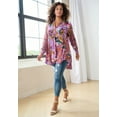 thumbnail image 3 of Roaman's Women's Plus Size Hand Crinkled Fit And Flare Tunic, 3 of 3