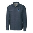 thumbnail image 2 of Men's-Cutter & Buck  Anthracite Sporting Kansas City Big & Tall Rainier PrimaLoft Eco Insulated Full-Snap Quilted Shirt, 2 of 3