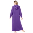 thumbnail image 2 of Dreams & Co. Plus Size Long Hooded Fleece Sweatshirt Robe, 2 of 6