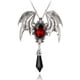thumbnail image 1 of Collar con colgante de peltre con alas de murciélago y piedra, 1 of 5