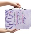 thumbnail image 2 of HELLHERO Lavender Field with Butterflies Bible Covers, Zipper PU Leather Church Bible Bag for Work Christian Prayer Study, Top Handle Bible Book Covers, 2 of 12