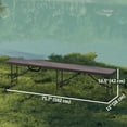 thumbnail image 3 of Outsunny 6 ft Plastic Folding Bench, Portable Bench Seat, Distressed Brown, 3 of 9