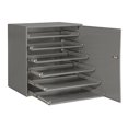 thumbnail image 2 of Durham 321B-95-DR Heavy Duty Bearing Slides Rack - Holds 6 Large Compartment Boxes with Door, Gray, 2 of 3